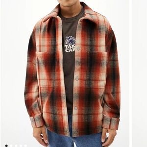 Levi's Picante Plaid Chore Wool Blend Oversized Shacket